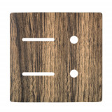 Placa p/ 2 Interruptores + 2 Furos 4x4 - Novara Carvalho 